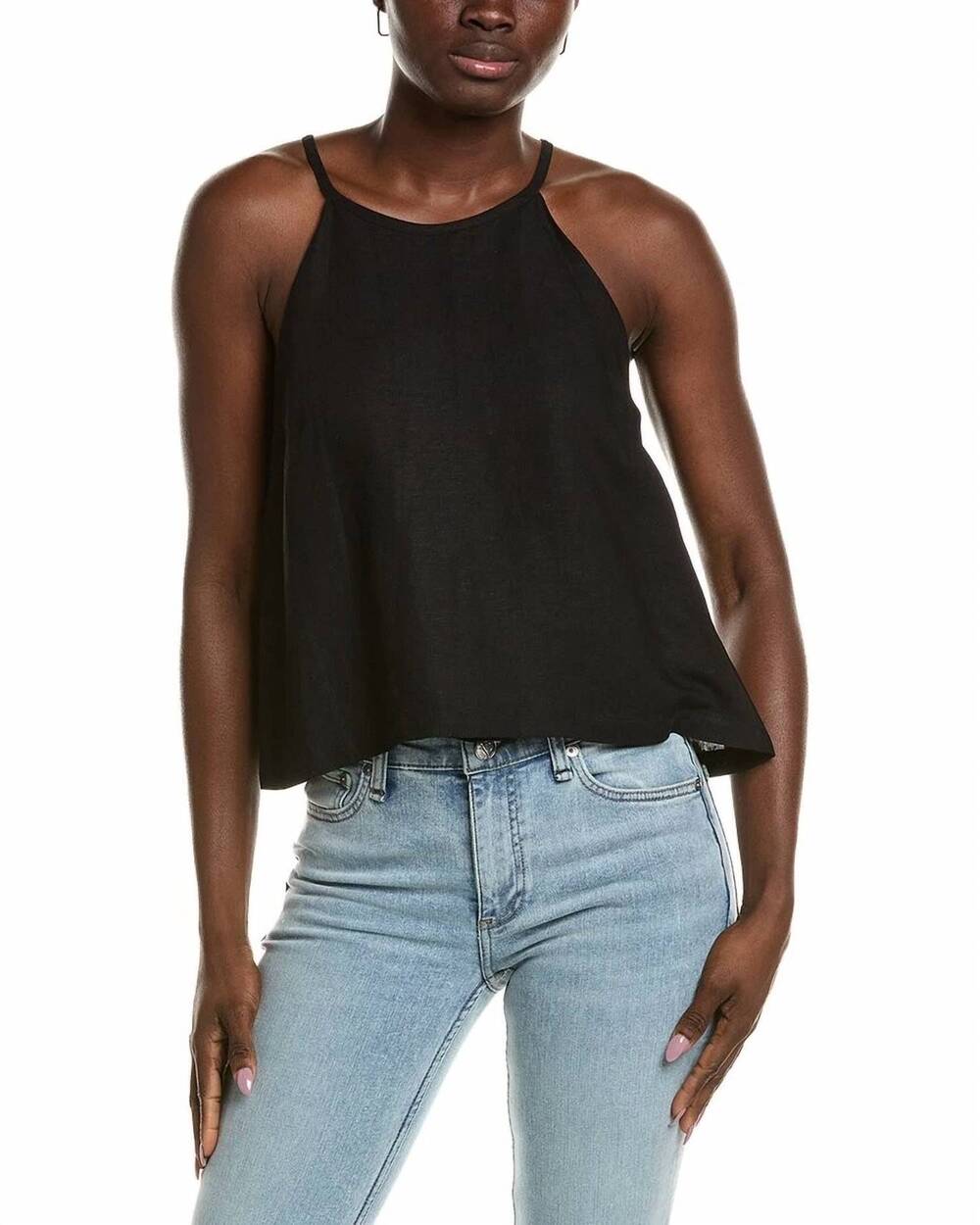 NEW EMERSON FRY high neck tank top in black